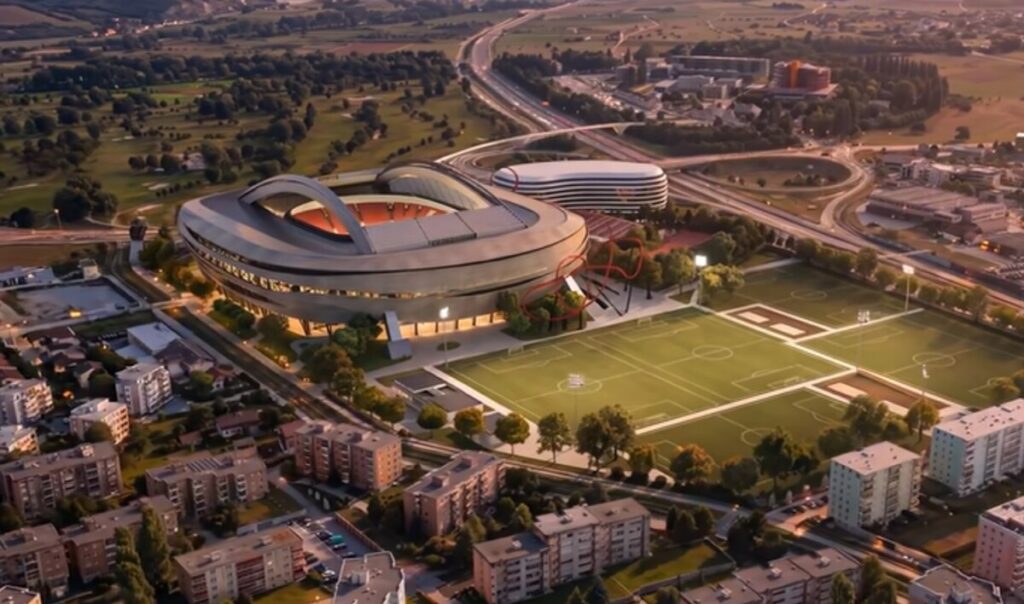 Дали е ова една од најлудите идеи за стадион? Би вклучувал „воз на смртта“ и би чинел 500 милиони евра